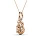 3 - Caron Semi Mount Solitaire Love Knot Pendant Necklace Setting 