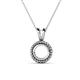 1 - Juliya Semi Mount Rope Edge Bezel Set Solitaire Pendant Necklace Setting 