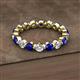 2 - Valerie 3.50 mm Blue Sapphire and Diamond Eternity Band 