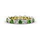 1 - Valerie 3.50 mm Green Garnet and Diamond Eternity Band 