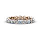 1 - Valerie 3.50 mm Aquamarine and Diamond Eternity Band 