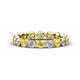 1 - Valerie 3.50 mm Yellow Sapphire and Diamond Eternity Band 