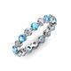 3 - Valerie 3.50 mm Blue Topaz and Diamond Eternity Band 