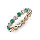 3 - Valerie 3.50 mm Emerald and Diamond Eternity Band 