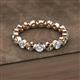 2 - Valerie 3.50 mm Smoky Quartz and Diamond Eternity Band 