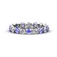 1 - Valerie 3.50 mm Tanzanite and Diamond Eternity Band 