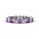 1 - Valerie 3.50 mm Amethyst and Diamond Eternity Band 