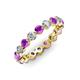 3 - Valerie 3.50 mm Amethyst and Diamond Eternity Band 