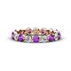 1 - Valerie 3.50 mm Amethyst and Diamond Eternity Band 