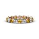 1 - Valerie 3.50 mm Citrine and Diamond Eternity Band 
