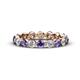 1 - Valerie 3.50 mm Iolite and Diamond Eternity Band 