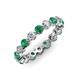3 - Valerie 3.50 mm Emerald and Diamond Eternity Band 