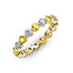 3 - Valerie 3.50 mm Yellow Sapphire and Diamond Eternity Band 