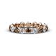 1 - Valerie 3.50 mm Smoky Quartz and Diamond Eternity Band 