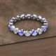 2 - Valerie 3.50 mm Tanzanite and Diamond Eternity Band 