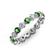 3 - Valerie 3.50 mm Green Garnet and Diamond Eternity Band 