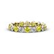 1 - Valerie 3.50 mm Yellow and White Diamond Eternity Band 