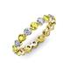 3 - Valerie 3.50 mm Yellow and White Diamond Eternity Band 