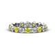 1 - Valerie 3.50 mm Yellow and White Diamond Eternity Band 