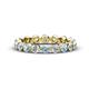 1 - Valerie 3.50 mm Aquamarine and Lab Grown Diamond Eternity Band 