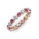 3 - Valerie 3.50 mm Pink Tourmaline and Lab Grown Diamond Eternity Band 