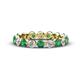 1 - Valerie 3.50 mm Emerald and Lab Grown Diamond Eternity Band 