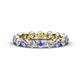 1 - Valerie 3.50 mm Tanzanite and Lab Grown Diamond Eternity Band 
