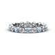 1 - Valerie 3.50 mm Aquamarine and Lab Grown Diamond Eternity Band 