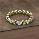 2 - Valerie 3.50 mm Peridot and Lab Grown Diamond Eternity Band 