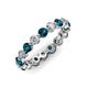 3 - Valerie 3.50 mm Blue Diamond and Lab Grown Diamond Eternity Band 