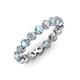 3 - Valerie 3.50 mm Aquamarine and Lab Grown Diamond Eternity Band 
