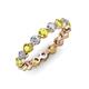 3 - Valerie 3.50 mm Yellow Diamond and Lab Grown Diamond Eternity Band 
