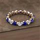 2 - Valerie 3.50 mm Blue Sapphire and Forever Brilliant Moissanite Eternity Band 
