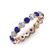 3 - Valerie 3.50 mm Blue Sapphire and Forever Brilliant Moissanite Eternity Band 