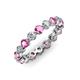3 - Valerie 3.50 mm Pink Sapphire and Forever Brilliant Moissanite Eternity Band 