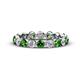 1 - Valerie 3.50 mm Green Garnet and Forever Brilliant Moissanite Eternity Band 
