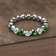 2 - Valerie 3.50 mm Green Garnet and Forever Brilliant Moissanite Eternity Band 