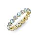 3 - Valerie 3.50 mm Aquamarine and Forever Brilliant Moissanite Eternity Band 