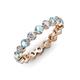 3 - Valerie 3.50 mm Aquamarine and Forever Brilliant Moissanite Eternity Band 