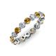 3 - Valerie 3.50 mm Citrine and Forever Brilliant Moissanite Eternity Band 
