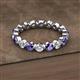 2 - Valerie 3.50 mm Iolite and Forever Brilliant Moissanite Eternity Band 