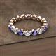 2 - Valerie 3.50 mm Iolite and Forever Brilliant Moissanite Eternity Band 
