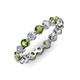 3 - Valerie 3.50 mm Peridot and Forever Brilliant Moissanite Eternity Band 