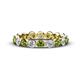 1 - Valerie 3.50 mm Peridot and Forever Brilliant Moissanite Eternity Band 