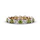 1 - Valerie 3.50 mm Peridot and Forever Brilliant Moissanite Eternity Band 