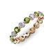 3 - Valerie 3.50 mm Peridot and Forever Brilliant Moissanite Eternity Band 