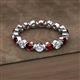 2 - Valerie 3.50 mm Red Garnet and Forever Brilliant Moissanite Eternity Band 