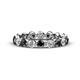 1 - Valerie 3.50 mm Black Diamond and Forever Brilliant Moissanite Eternity Band 