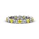 1 - Valerie 3.50 mm Yellow Sapphire and Forever Brilliant Moissanite Eternity Band 