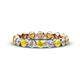 1 - Valerie 3.50 mm Yellow Sapphire and Forever Brilliant Moissanite Eternity Band 